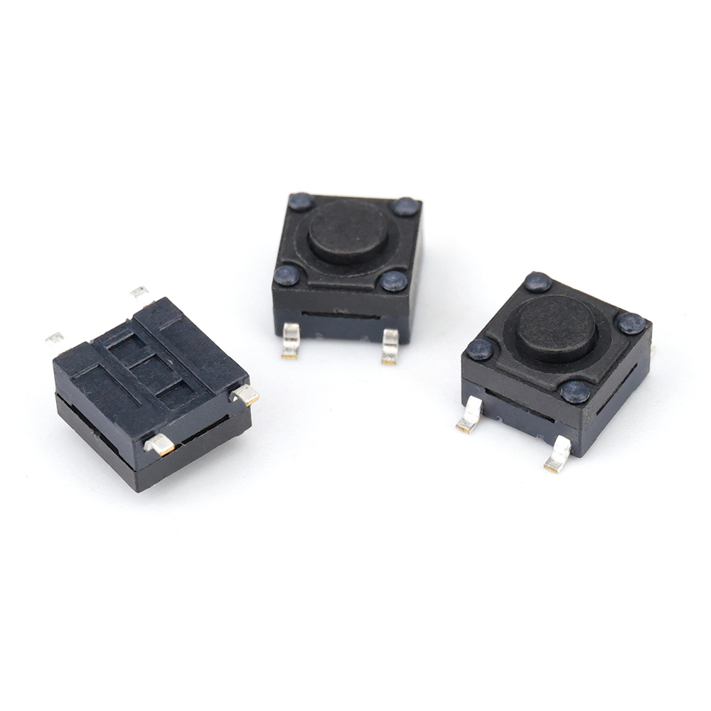 JC-6*6防水貼片 黑鈕-輕觸開關(guān)