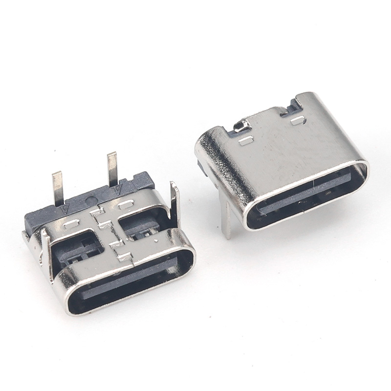 TYPE_C 6P 側插6.8板上四腳-TYPE-C