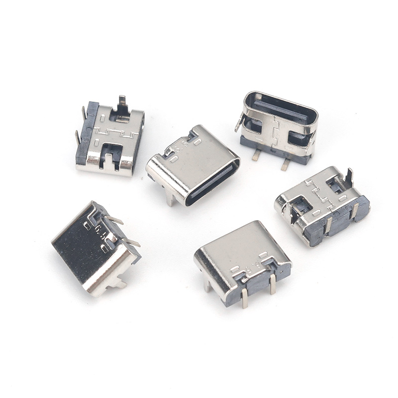 TYPE-C 2P 90度插件6.5H不銹鋼-TYPE-C